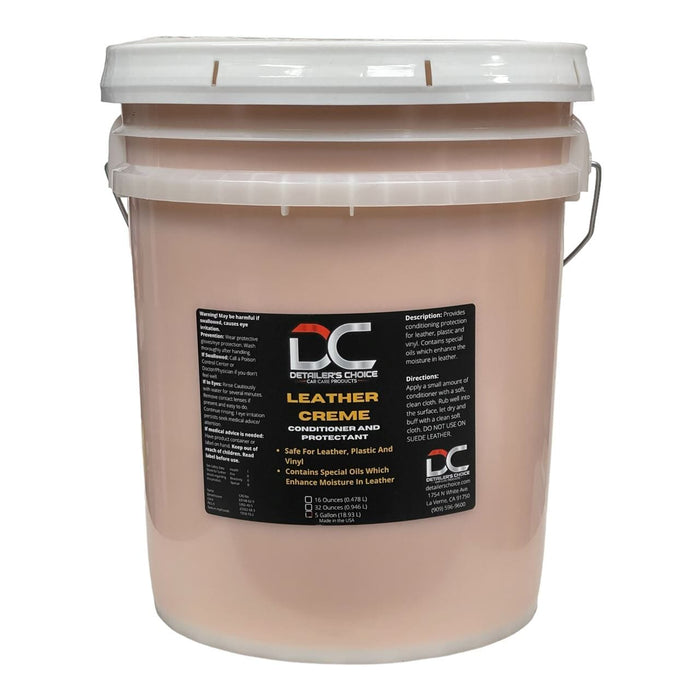 Brown Leather Crème - Conditioner and Protectant 5 Gallon Leather Conditioner Detailer's Choice, Inc. 5 Gallon
