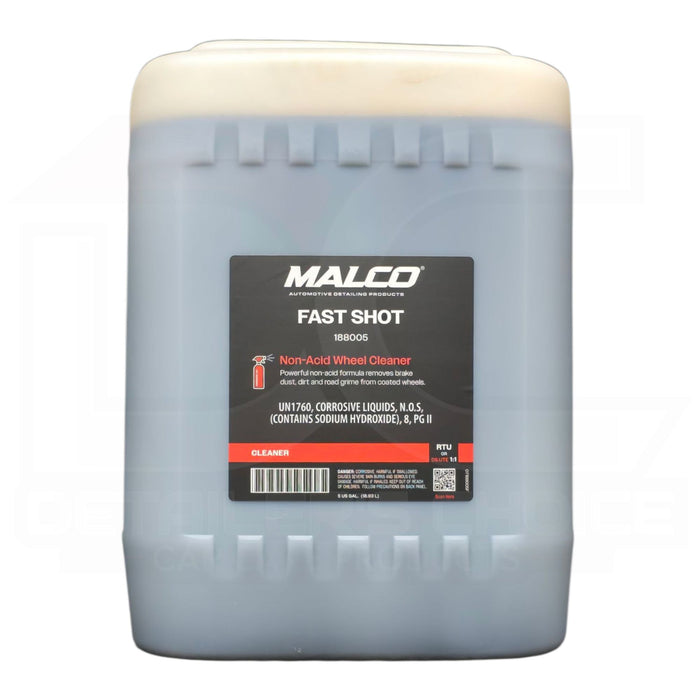 MALCO FAST SHOT WHEEL & TIRE CLEANER NON-ACID FORMULA 5 Gallon Wheel & Tire Cleaner Malco® Automotive