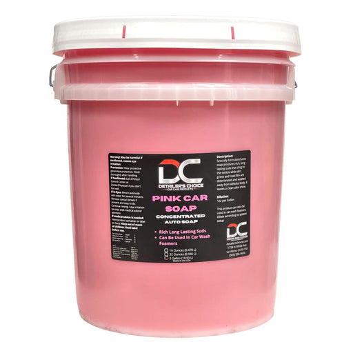 Pink Car Soap - pH-Balanced, Additive-Free Car Wash Soap 5 Gallon Soap DETAILER'S CHOICE, INC. 5 Gallon