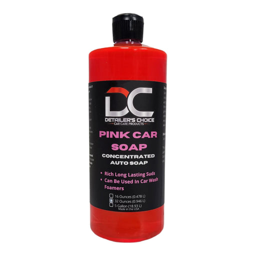 Pink Car Soap - pH-Balanced, Additive-Free Car Wash Soap Soap DETAILER'S CHOICE, INC. 32oz