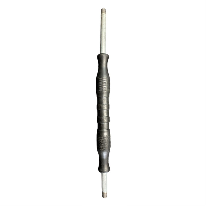 Black 18 Inch Rubber Flex Wand - 1/4 Inch MPT X 1/4 Inch MPT, Galvanized Steel, 2500 PSI Pressure Gun Parts Hamel Manufacturing