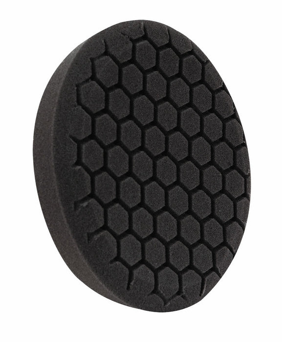 Buff and Shine® 7.5" #620RH Black Finishing Hex Faced Foam Grip Pad™ with Center Ring Backing Pads Buff & Shine Mfg., Inc.