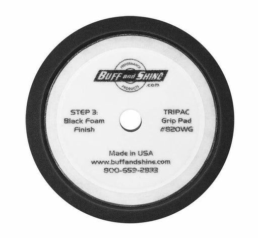 Buff and Shine® 8" Black Finishing Waffle Foam Pad 820WG Pads Buff & Shine Mfg., Inc.