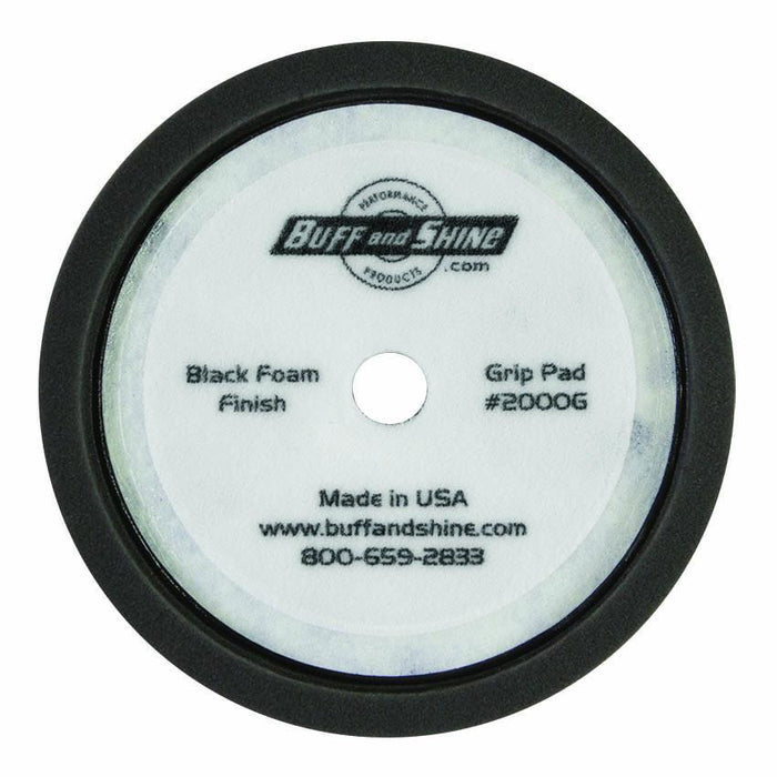Buff and Shine® 8" Black Foam Pad, Recessed Back Grip Pad™ Pads Buff & Shine Mfg., Inc.