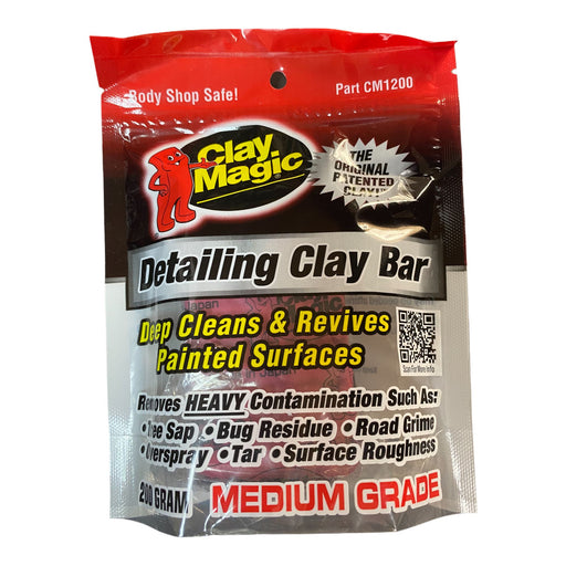 Clay Magic Red Medium Grade Detailing Clay Bar 200 Grams Clay Auto Magic