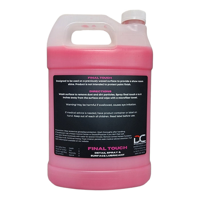 Final Touch Quick Detail Spray Detail Spray DETAILER'S CHOICE, INC.