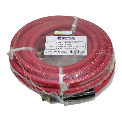 Interstate Pneumatics 300PSI Red Rhino Rubber Air Hose 3/8 Inch Parts Interstate Pneumatics 25ft