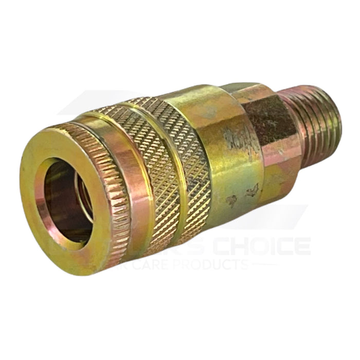 Interstate Pneumatics CH441 1/4 Inch Industrial Steel Coupler x 1/4 Inch Male NPT Car Wash Solutions Interstate Pneumatics
