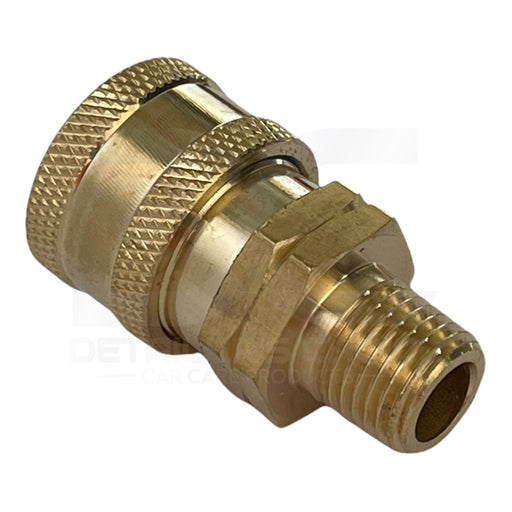Interstate Pneumatics PW7131 Pressure Washer 1/4 Inch MNPT Brass Coupler 5200 PSI Pressure Gun Parts Interstate Pneumatics
