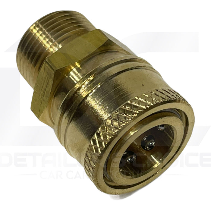 Interstate Pneumatics PW7152 Pressure Washer M22 Male Fitting x 3/8 Inch QC, Brass Coupler 2700 PSI Pressure Gun Parts Interstate Pneumatics