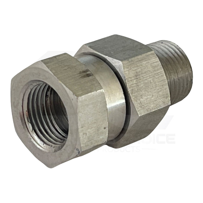 Interstate Pneumatics PW7166 3/8" MPT x 3/8" FPT Stainless Steel Swivel fitting - 4000 PSI Pressure Gun Parts Interstate Pneumatics