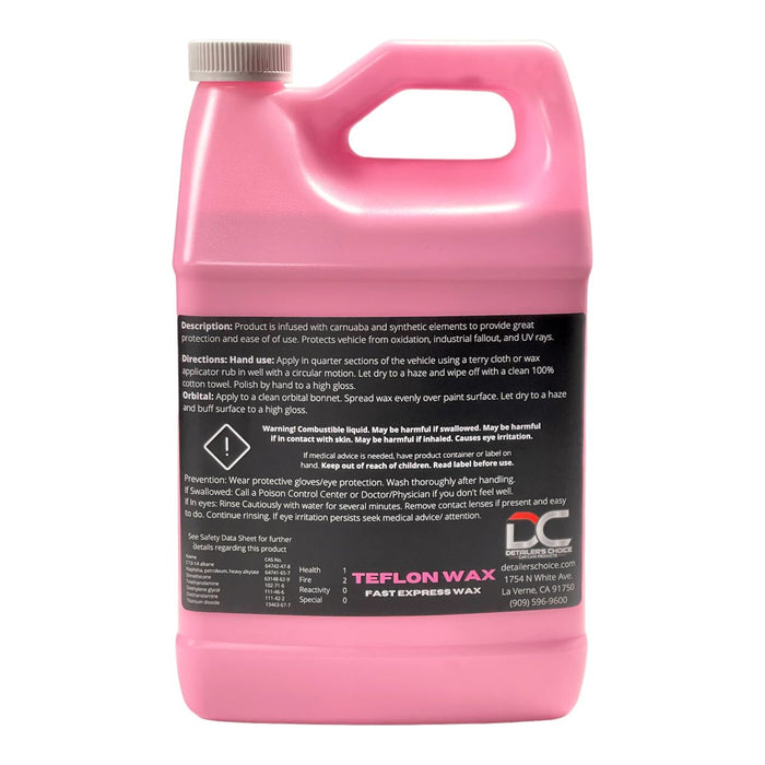 Teflon Wax™ Carnauba Infused Express Wax Hand Wax DETAILER'S CHOICE, INC.