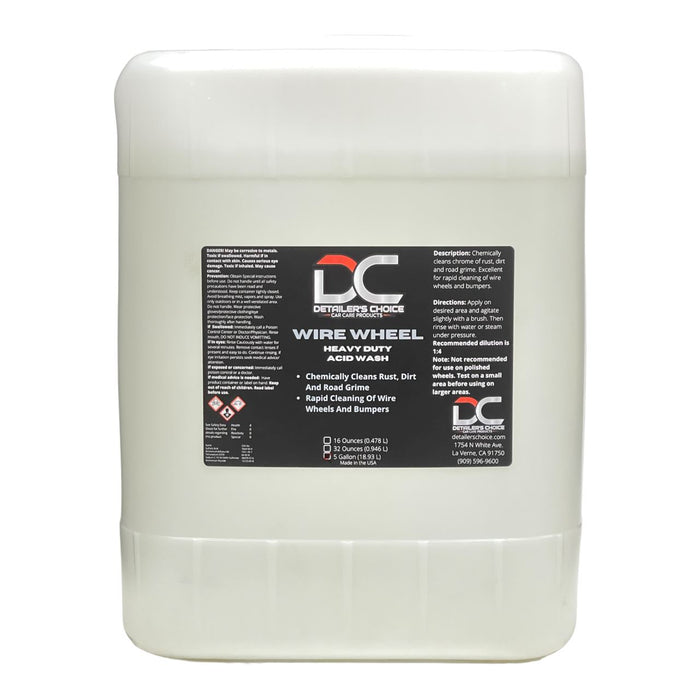 Wire Wheel - Heavy Duty Acid Wash Wheel Cleaner DETAILER'S CHOICE, INC. 5 Gallon 