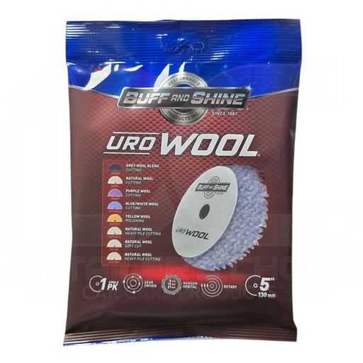 Buff and Shine® Uro-Wool Blue/White Cutting Pad | 3", 5", and 6" Sizes Available Pads Buff & Shine Mfg., Inc. 5 Inch 