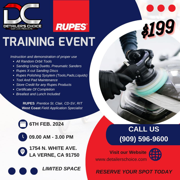 Detailer's Choice featuring Rupes® Training Event Training Rupes® 