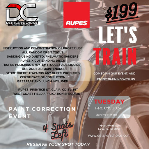 Detailer's Choice featuring Rupes® Training Event Training Rupes® 