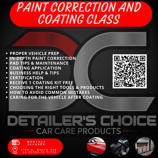 Detailer's Choice Paint Correction and Coating Certification Class Ceramic Coating DETAILER'S CHOICE, INC. 