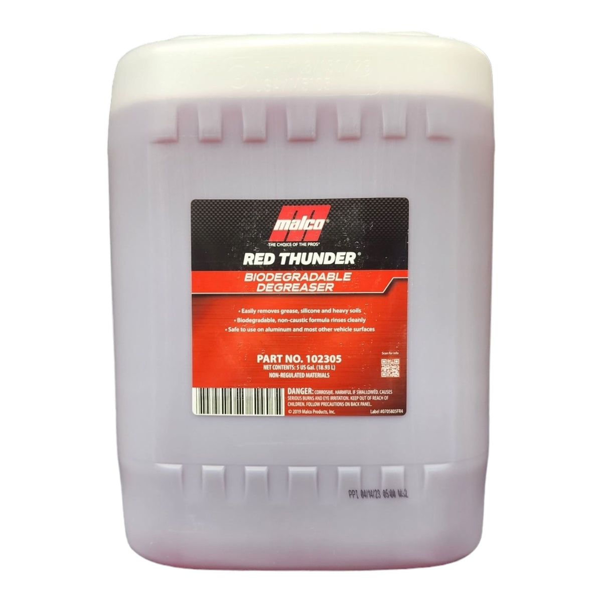 MALCO RED THUNDER® BIODEGRADABLE DEGREASER 5 Gallon — Detailers Choice Car  Care