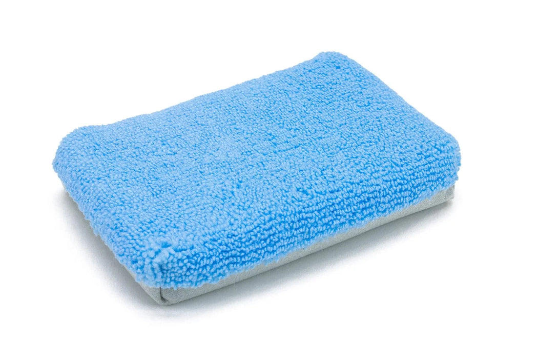 Microfiber Coating Applicator Sponge with Plastic Barrier | One Side Suede, One Side Terry Cleaning Sponge Autofiber® 