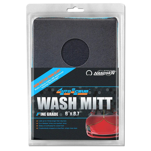 NANOSKIN AUTOSCRUB WASH MITT 6" X 8.7" FINE GRADE Paint Surface Prep NanoSkin 