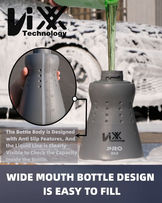 NIXX Pro HYDRO FOAM CANNON | WIDE BASE BOTTLE | PROS2.0 Pressure Washer Accessories Detailer's Choice, Inc. 