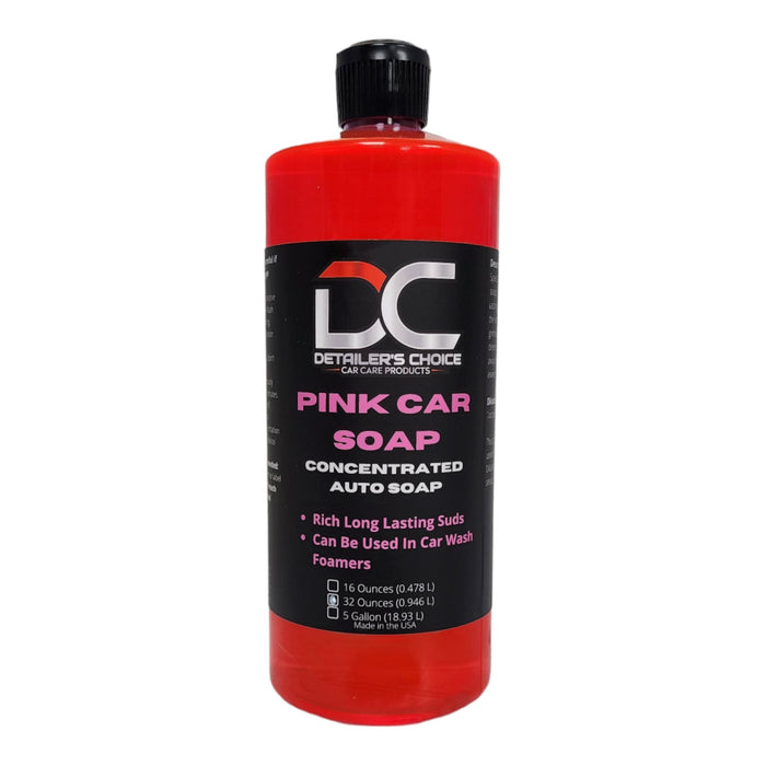 Pink Car Soap - pH-Balanced, Additive-Free Car Wash Soap Soap DETAILER'S CHOICE, INC. 32oz 