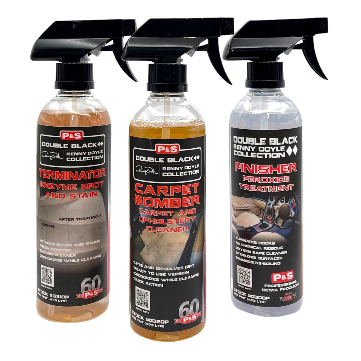 P&S Interior Cleaning 3 Step Gallon Kit | Terminator Carpet Bomber and  Finisher