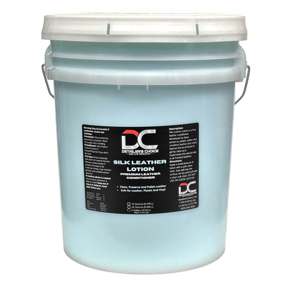 Silk Leather Lotion - Premium Leather Conditioner 5 Gallon — Detailers  Choice Car Care