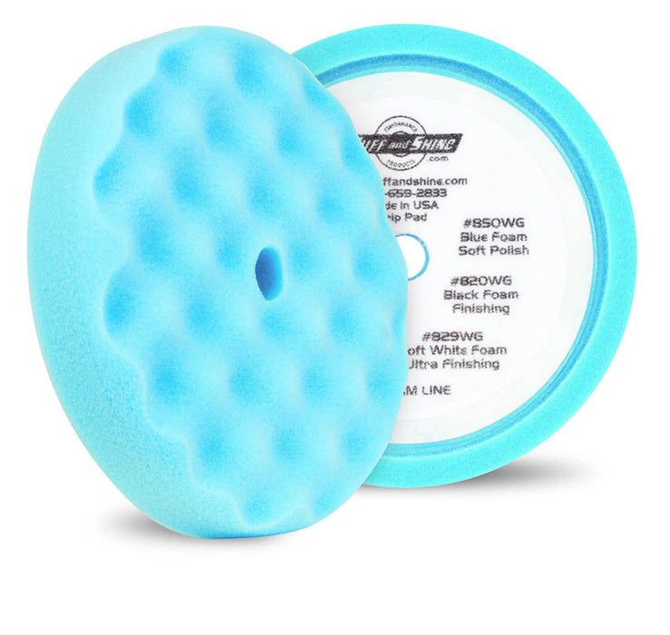 Buff and Shine® 8" Light Blue Ultra Finishing Waffle Foam Pad 852WG Pads Buff & Shine Mfg., Inc. 