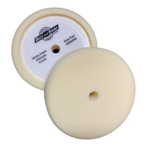 Buff and Shine® 8" White Ultra Finish Foam Pad,#2900G Recessed Back Grip Pad™ Pads Buff & Shine Mfg., Inc. 