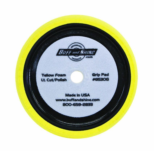 Buff and Shine® 8" Yellow Curved Back Foam Grip Pad™ Pads Buff & Shine Mfg., Inc. 