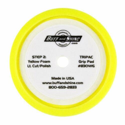 Buff and Shine® 8" Yellow Medium Cut Waffle Foam Pad 830WG Pads Buff & Shine Mfg., Inc. 