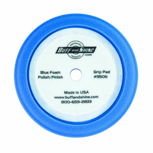 Buff and Shine® 9" #950G Blue Soft Polishing Foam Grip Pad™ with Contour Edge™ Pads Buff & Shine Mfg., Inc. 