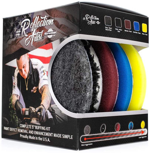 Buff and Shine® QP5RA-QP6RA Reflection Artist Complete 5" or 6" Buffing Kit Pads Buff & Shine Mfg., Inc. 5" Kit 