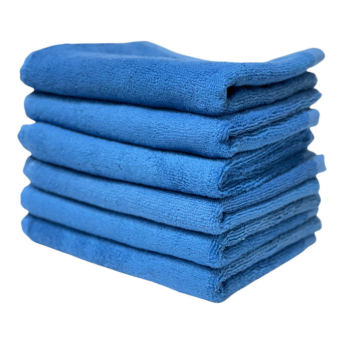 Car Wash 100% Cotton Terry Cloth Cleaning Drying Towels 16" x 25" Cotton Towel Golden State Trading, Inc. 12 Pieces Blue 