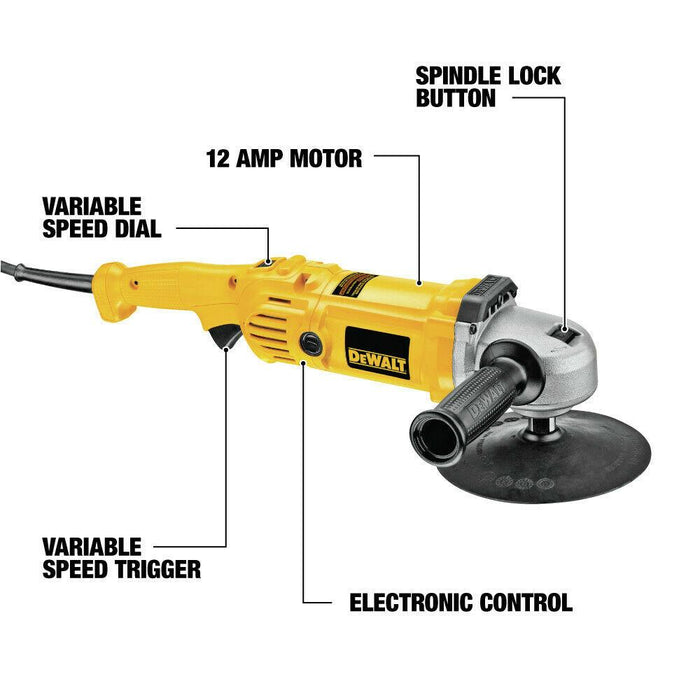 Dewalt®DWP849 7 in./9 in. Electronic Variable Speed Polisher Vehicle Cleaning Dewalt® 