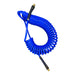 Flexcoil® Coiled Air Hose with Reusable Strain Relief Fittings Hoses CoilHose Pneumatics 1/4" x 50' Blue 
