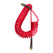 Flexcoil® Coiled Air Hose with Reusable Strain Relief Fittings Hoses CoilHose Pneumatics 1/4" x 50' Red 