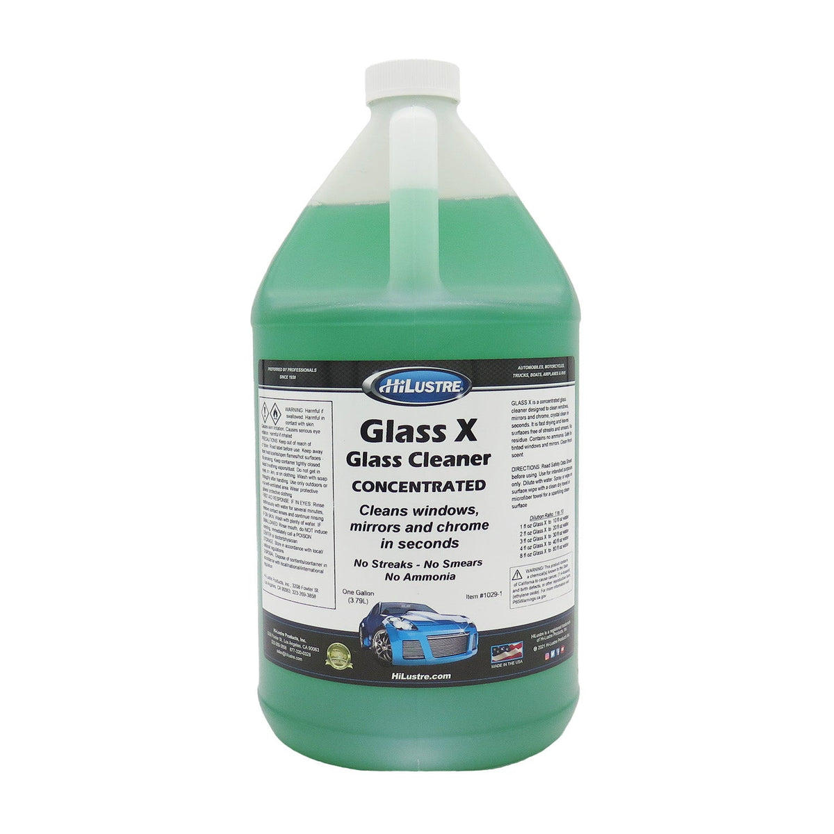 HiLustre Glass x Concentrated Glass Cleaner 1 Gal