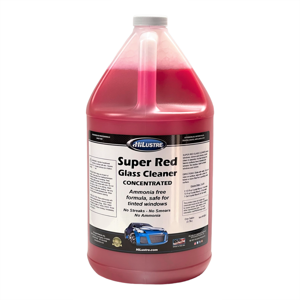HiLustre Red Concentrated Glass Cleaner 1 Gal