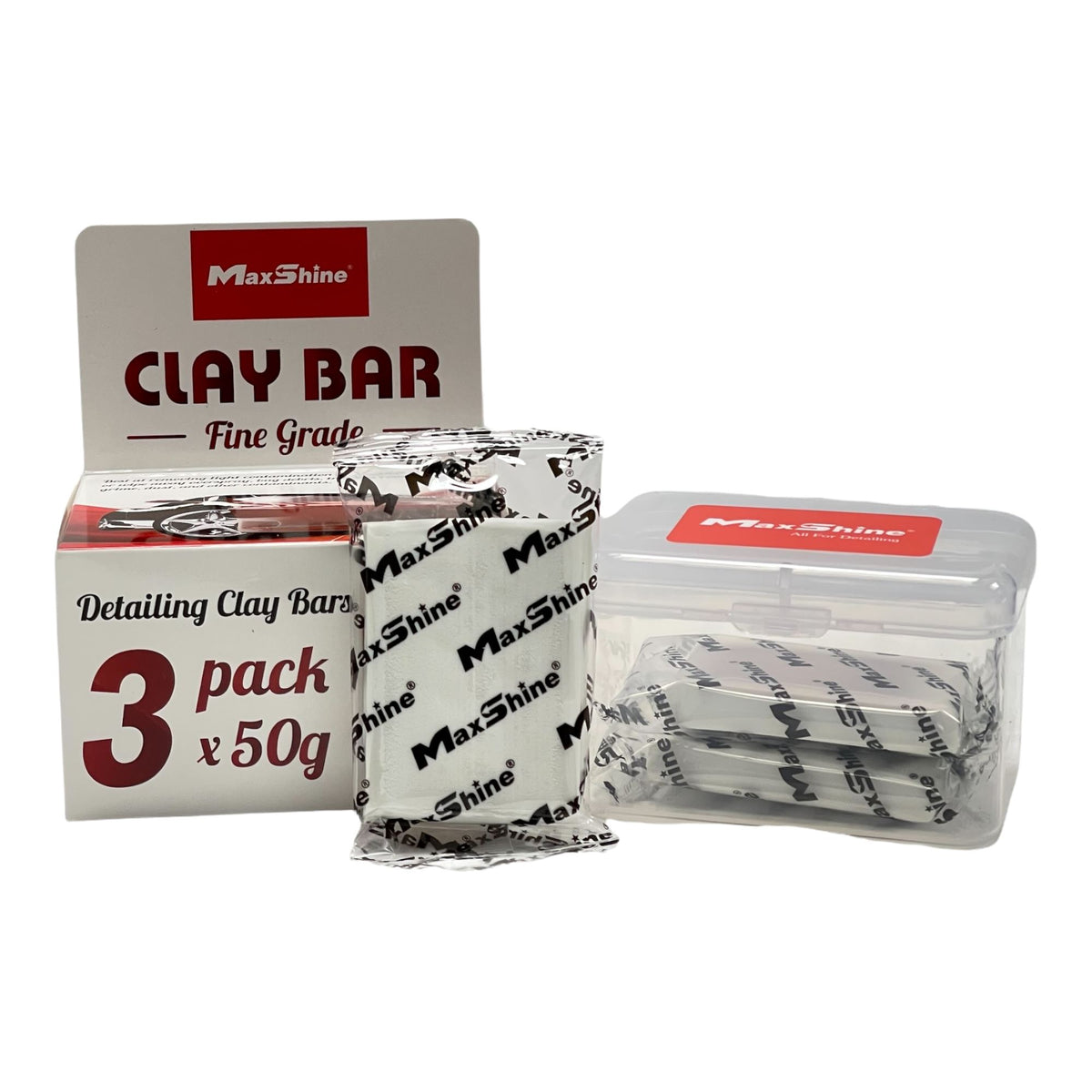 Maxshine Detailing Clay Bar - 3pcs/pack heavy grade purple - Streamline  Detailing Supplies