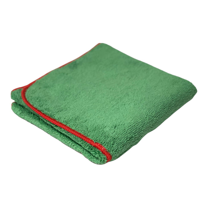 Microfiber Drying Towel Lint Free, Scratch Free, Overlocked Edges, 380 GSM, 24"x16" Microfiber Towel Golden State Trading, Inc. 1 Piece Green 