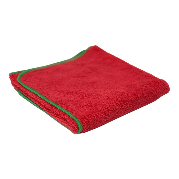 Bulk Edgeless microfiber towels cleaning towel plush 16x16 380 gsm lint  free