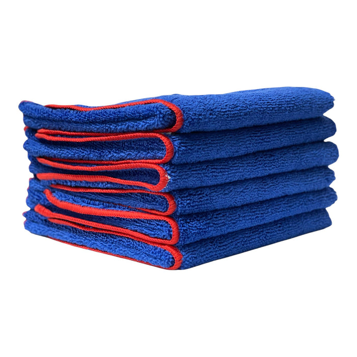 Microfiber Drying Towel Lint Free, Scratch Free, Overlocked Edges, 380 GSM, 24"x16" Microfiber Towel Golden State Trading, Inc. 12 Pieces Blue 