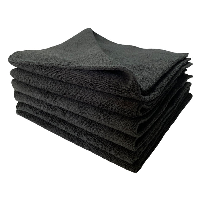 Microfiber Edgeless Towel Scratch-Free, Safe for All Surface, 380 GSM, 16"x16" Microfiber Towel Golden State Trading, Inc. 12 Piece Black 