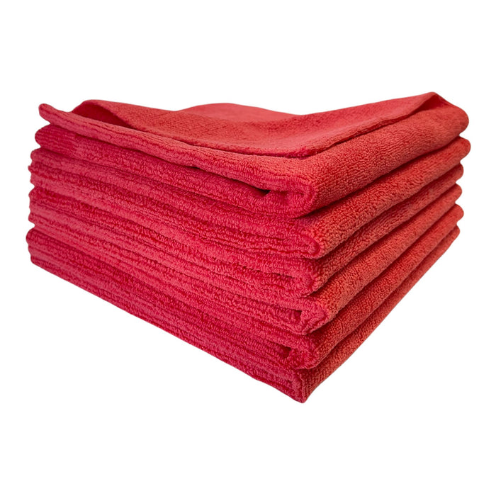 Microfiber Edgeless Towel Scratch-Free, Safe for All Surface, 380 GSM, 16"x16" Microfiber Towel Golden State Trading, Inc. 12 Piece Red 