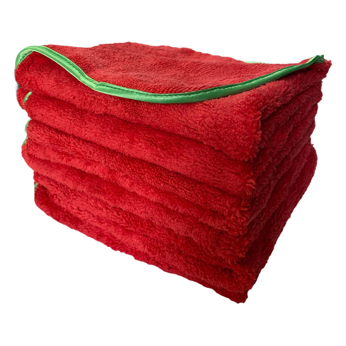 Microfiber Silk Edge Towel 16" x 24" Microfiber Towel Source Trading LA , LLC 12 Pieces Red 