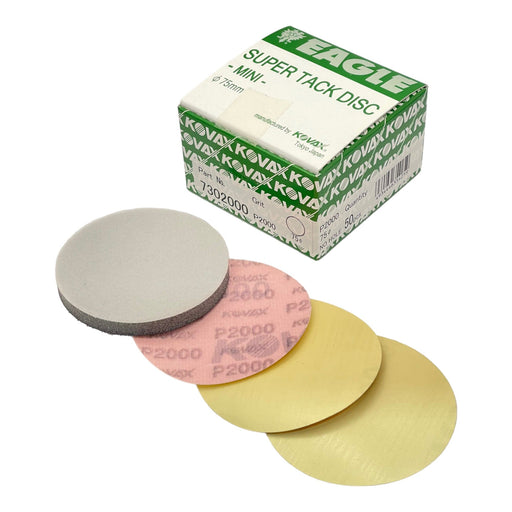 PF Premium Mini 3” Super-Tack Discs 50(pk) Sanding Discs Eagle Abrasives P2000 