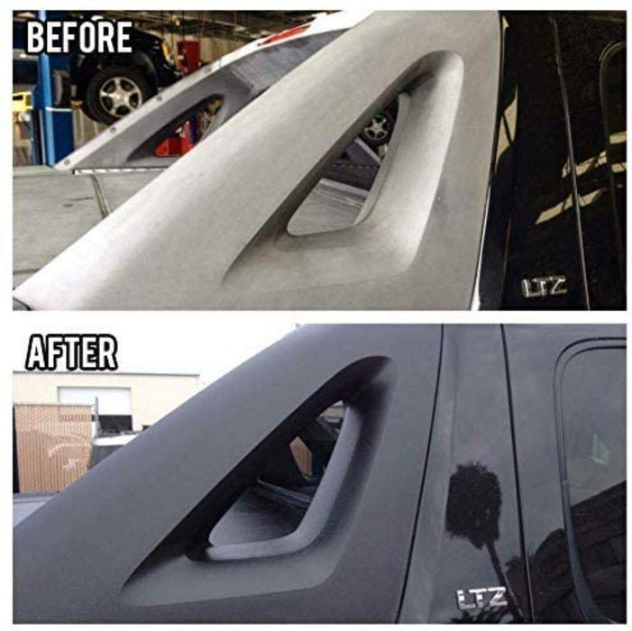  Solution Finish - Black Plastic & Vinyl Trim Restorer - Use for  Car and Truck Detailing, No Wet Look, Instantly Revives Color to Trim,  Bumpers, Mud Flaps, Etc., Black (12 oz) : Automotive