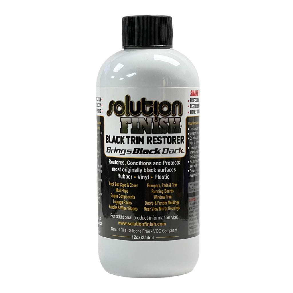  Black Trim Restorer - Restores Factory Black To Plastic Trim  - Protects Against UV Rays - Unique Dye-Infused Formula Lasts 6+ Months -  Helps Conceal Scratches & Scuff Marks - Works In Seconds